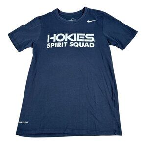 VA Tech Hokies Spirit Squad T Shirt Nike Dri-Fit Women's Size Small Black White